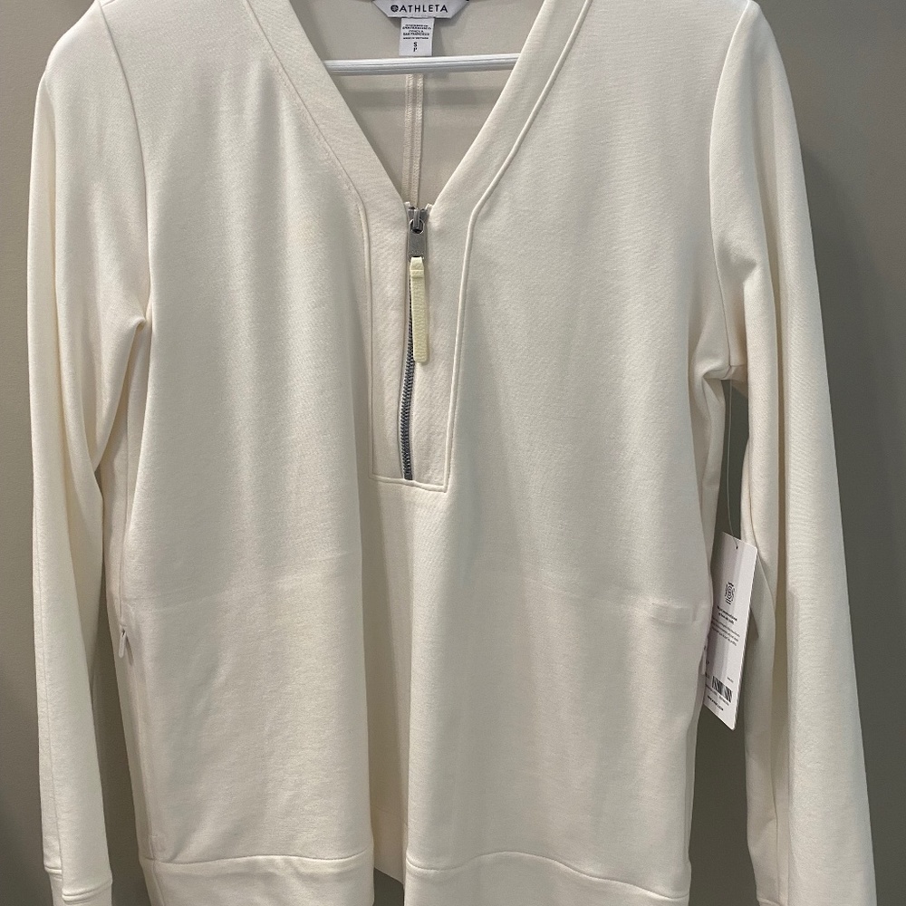 NWT Athleta eastbound half zip sweatshirt